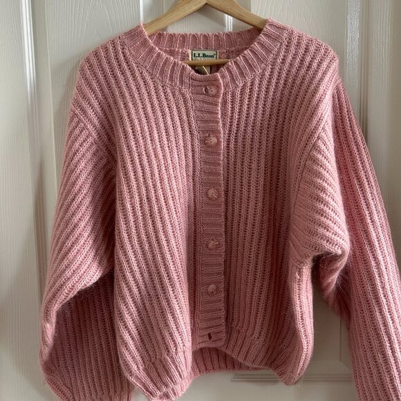 L.L. Bean Pink Women's Cardigan Sweater - Picture 1 of 8